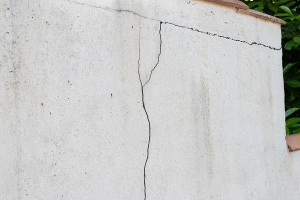 Foundation Crack Patching in Red Oak